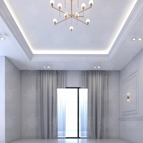 faux plafond salon new classique double corniche profile 3 niveaux #06