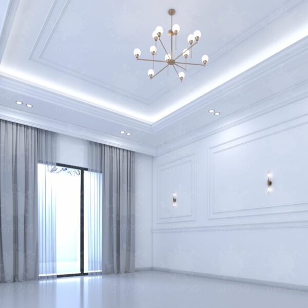 faux plafond salon new classique double corniche profile 3 niveaux #07