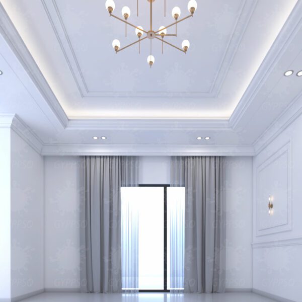 faux plafond salon new classique double corniche profile 3 niveaux #07